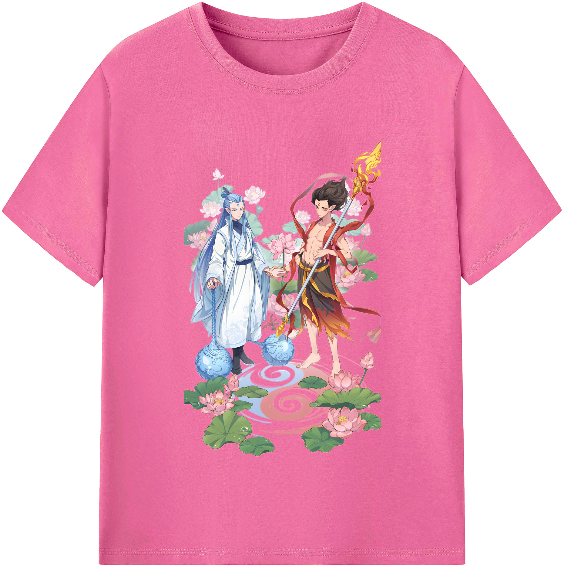 （画像用） Ne Zha 2 ナタ 魔童の大暴れ レディースカジュアルプリントTシャツ（綿100％）
